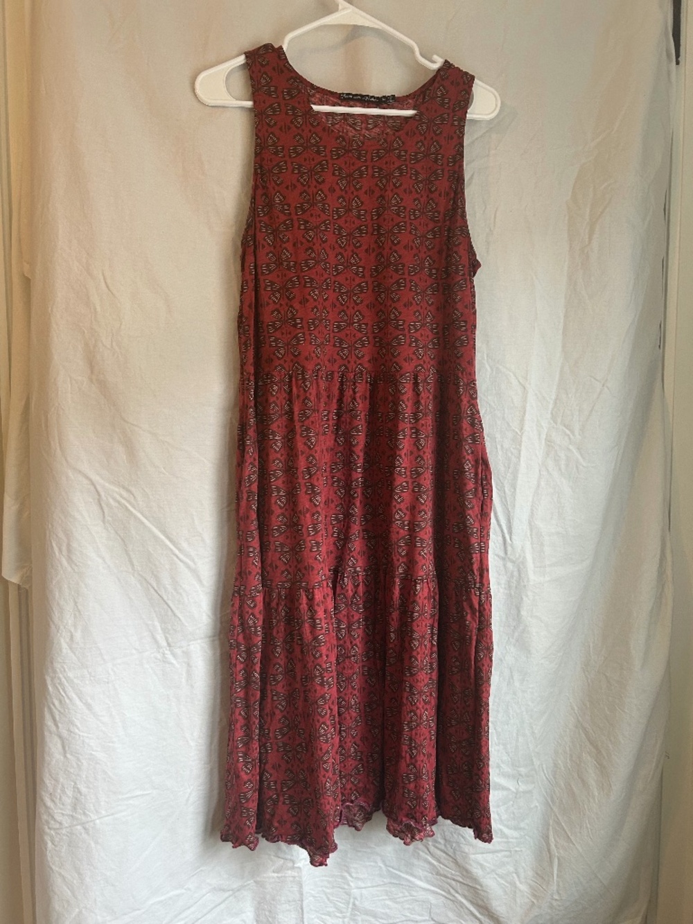NWOT Gudrun Sjödén Dark rose patterned Cotton Sundress Size M